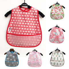 Boys Waterproof Lunch Feeding Apron Cartoon Pattern Cotton Baby Bibs Sleeveless Adjustable Boy Girl Feeding Bibs Apron