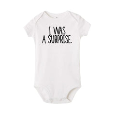 Boys Planned and I Was A Surprise Newborn Twins Baby Boys Girls Bodysuit Baby Cute Short Sleeve Playsuits Outfits Cloth - Fashionner