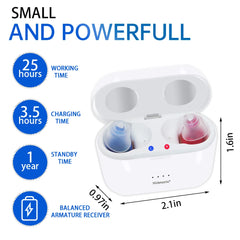 Rechargeable Hearing Aids V30 Intelligent Audifonos Mini Inner Ear for Elderly Sound Amplifier for Deafness with Charging Case