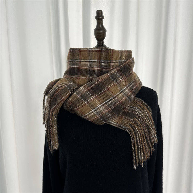 Fashion Plaid Scarf For Women