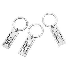 Funny Gift Print Stainless Steel Key Ring