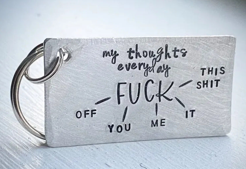 Funny Gift Print Stainless Steel Key Ring