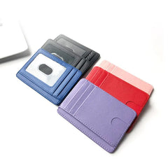 Slim RFID Blocking Leather Wallet Credit ID Card Holder Purse Money Case for Men Women Fashion Business Card Bag