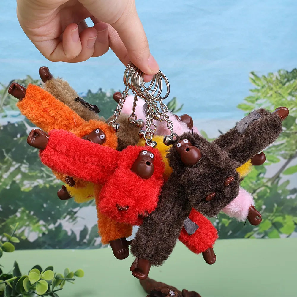 Gifts Creative Plush Monkey Keychain Gorilla Backpack Pendant Long Arm Animal Bag Pendants Key Ring Decoration Adult Child Doll Gifts