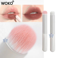 Portable Round Head Mini Lip Brush Carry Lid Lipstick Brush Concealer Brush Soft synthetic Girl Lip Gloss Smudge Makeup Brush