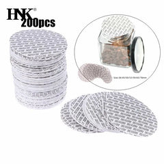 200Pcs Self-adhesive Foam Pressure Sensitive Seal Cap Lining Tamper Resistant Seals Liner For Cosmetic Jar Bottle Pot 20mm-82mm