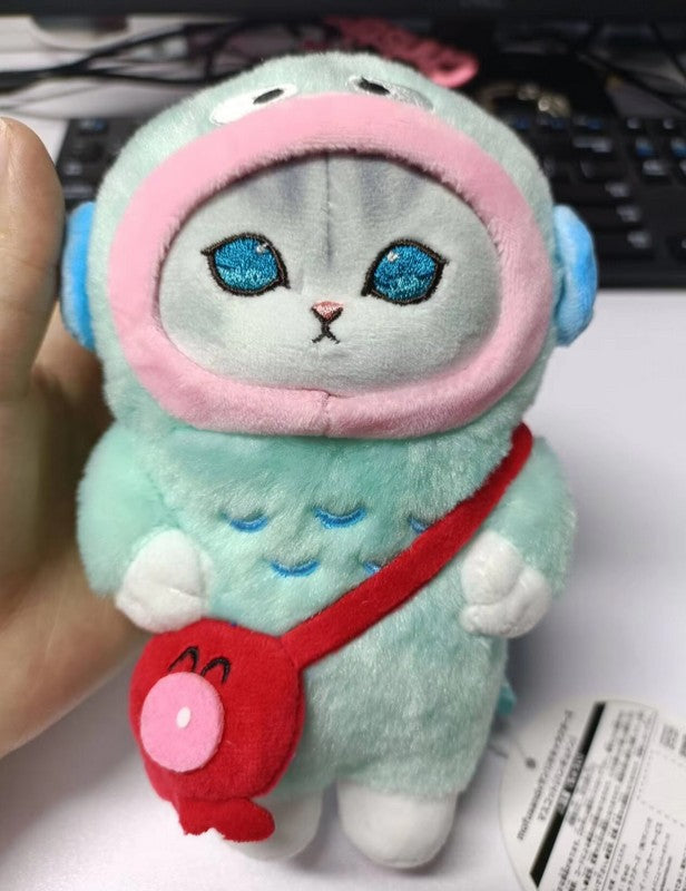 2025 New Japanese Cute Kuromi Melody Shark Cat Co-branded Cinnamoroll Plush Pendant Keychain Gift