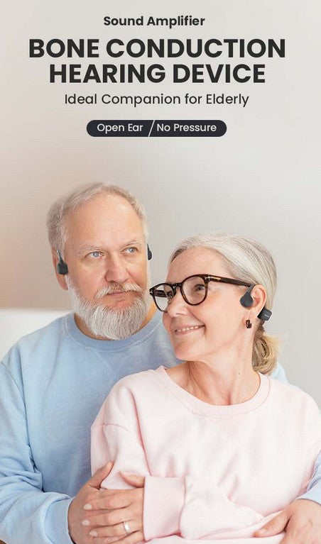 Bone Conduction Hearing Aid Noise Cancellation Design Bluetooth Wireless IPX5 Waterproof Headphones Designed the Elderly