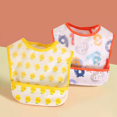 Boys Bibs Waterproof Apron Kid Cartoon Number Cherry Cat Feeding Bib Soft Burp Cloth For Toddler Boys Girls Bandana Bibs