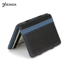 Ultra Thin PU Leather Women Men Magic Wallets Short Business Credit Card Holder Clutch Bag Case Pouch Mini Small Coin Purses - Fashionner