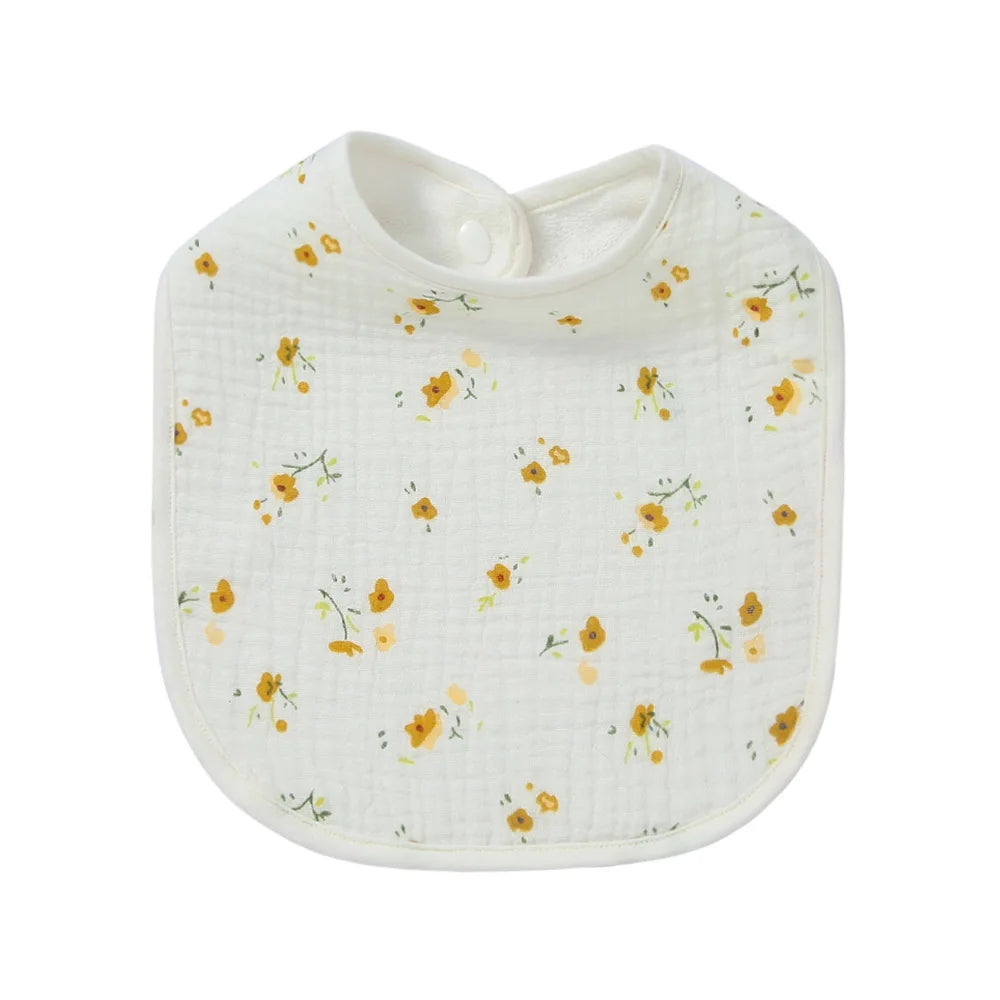 Boys   Bibs Soft Cotton Gauze Print Flower Rainbow Burp Cloth Saliva Towel Apron Bandana Scarf for Boys Girls Feeding Drool Bib