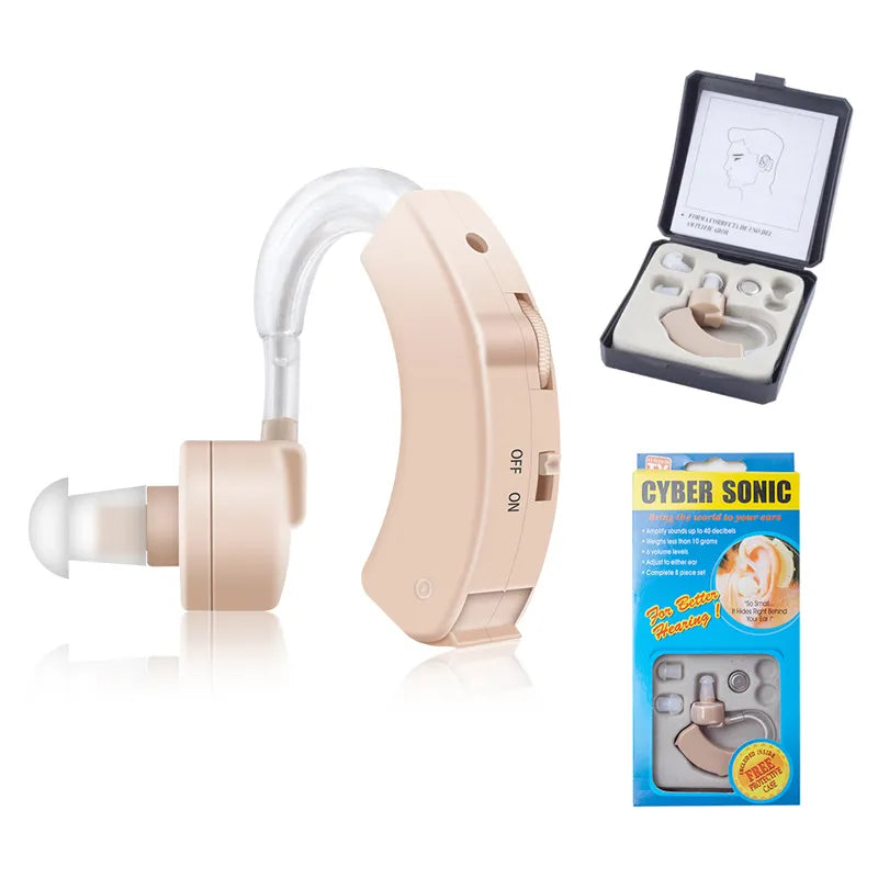 elders Super Mini Hearing Aid Ear Sound Amplifier Adjustable Tone Hearing Aids Portable Ear Hearing Amplifier for the Deaf Elderly - Fashionner