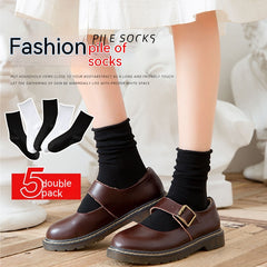 Non Pure Cotton High Tube Loafers And Socks - Fashionner