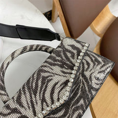 Luxury Leopard Diamonds Handbags Designer Brands Women Evening Bag