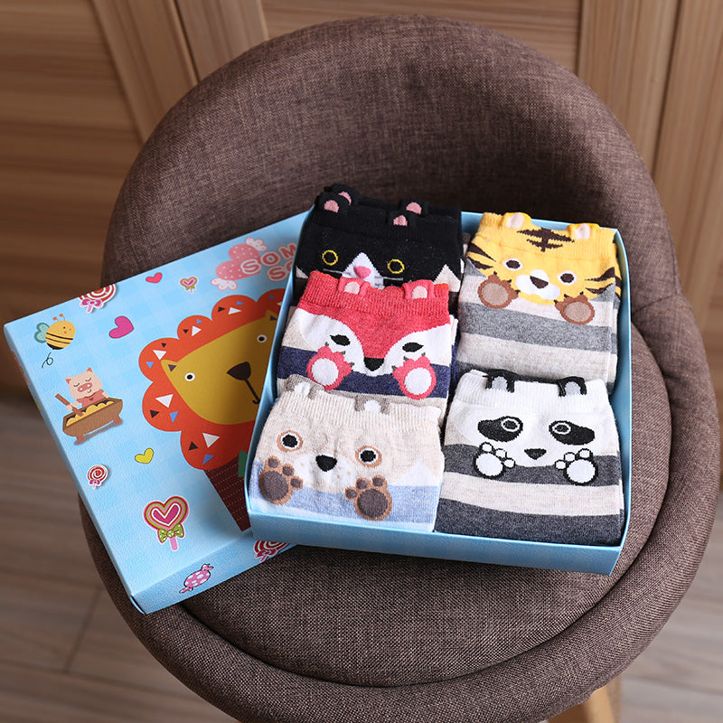 Cute Cartoon Three-dimensional Pure Cotton Mid Tube Christmas Couple Socks