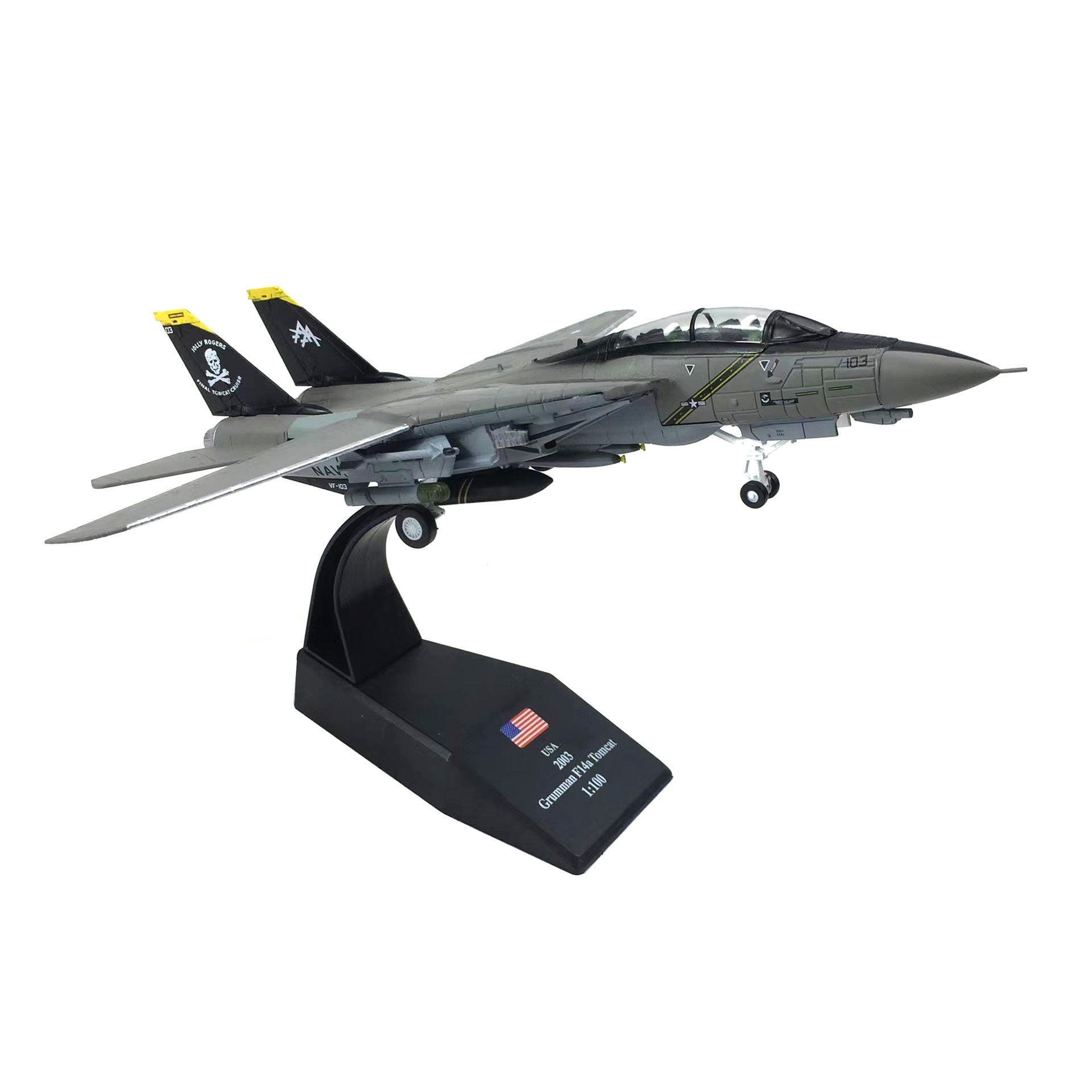 F-14 Tomcat Fighter Simulated Alloy Model Finished Product