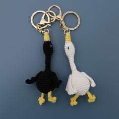 Wool Woven Swan Pendant Hand-crocheted Keychain Creative Handicraft Finished Product