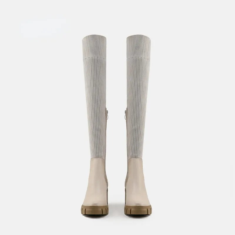 High Heel Springy Thigh Boot Women - Fashionner