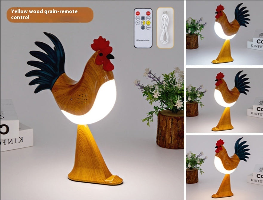 Creative USB Charging Rooster Decoration Table Lamp Home Decor