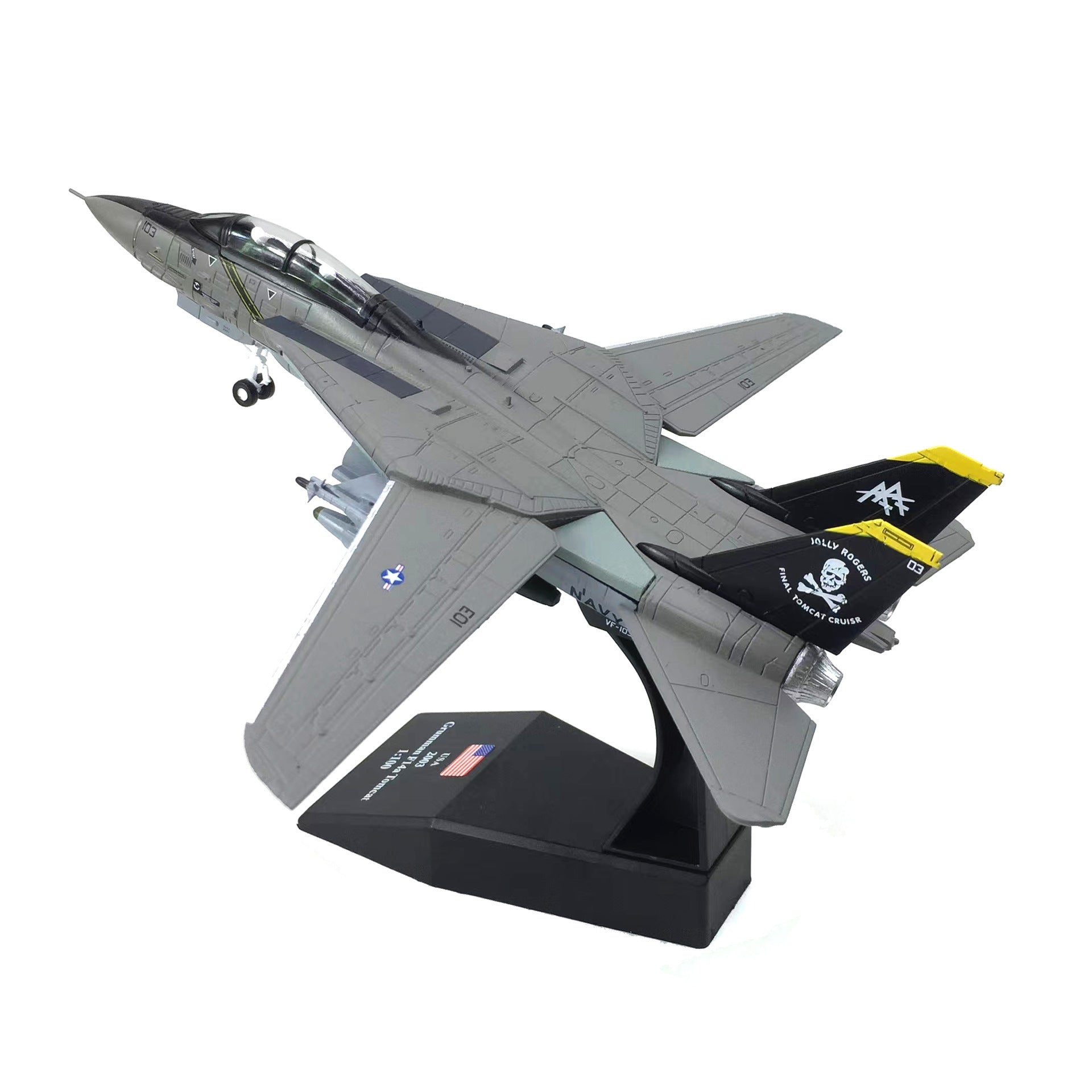 F-14 Tomcat Fighter Simulated Alloy Model Finished Product