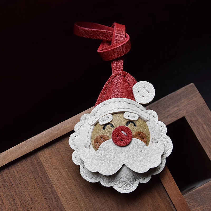 Sheepskin Christmas Gift Santa Claus Handmade Car Key Case