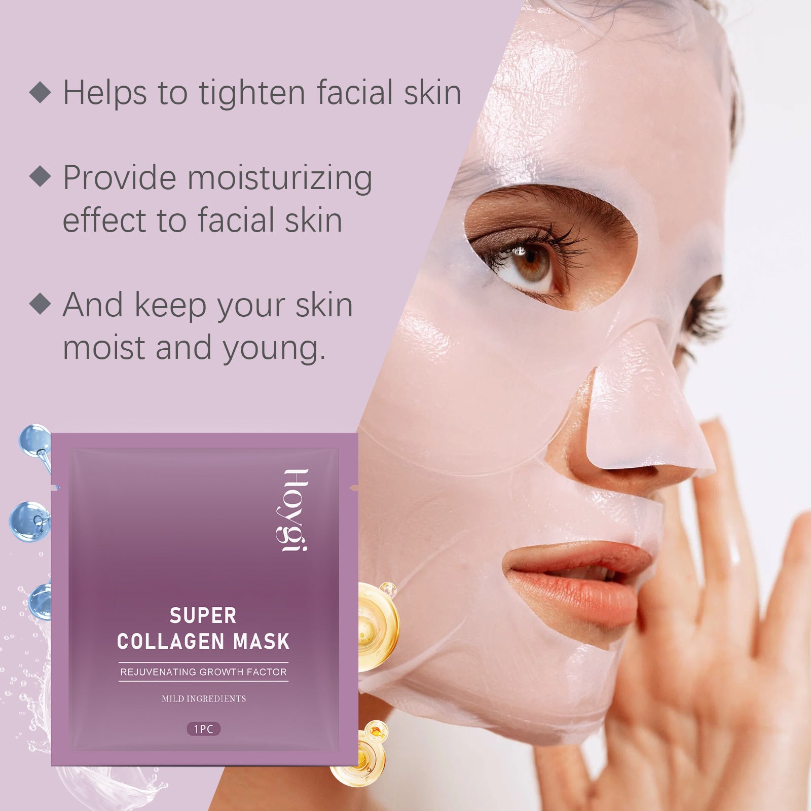 Collagen Moisturizing Mask Smoothen Fine Wrinkles