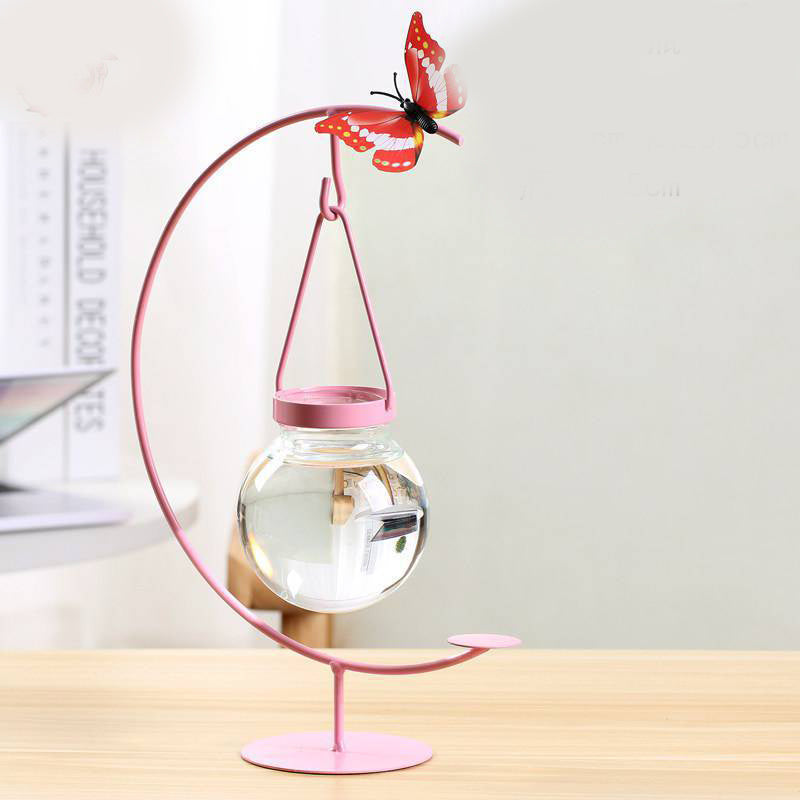 Creative Wrought Iron Table Decoration Hydroponic Vase