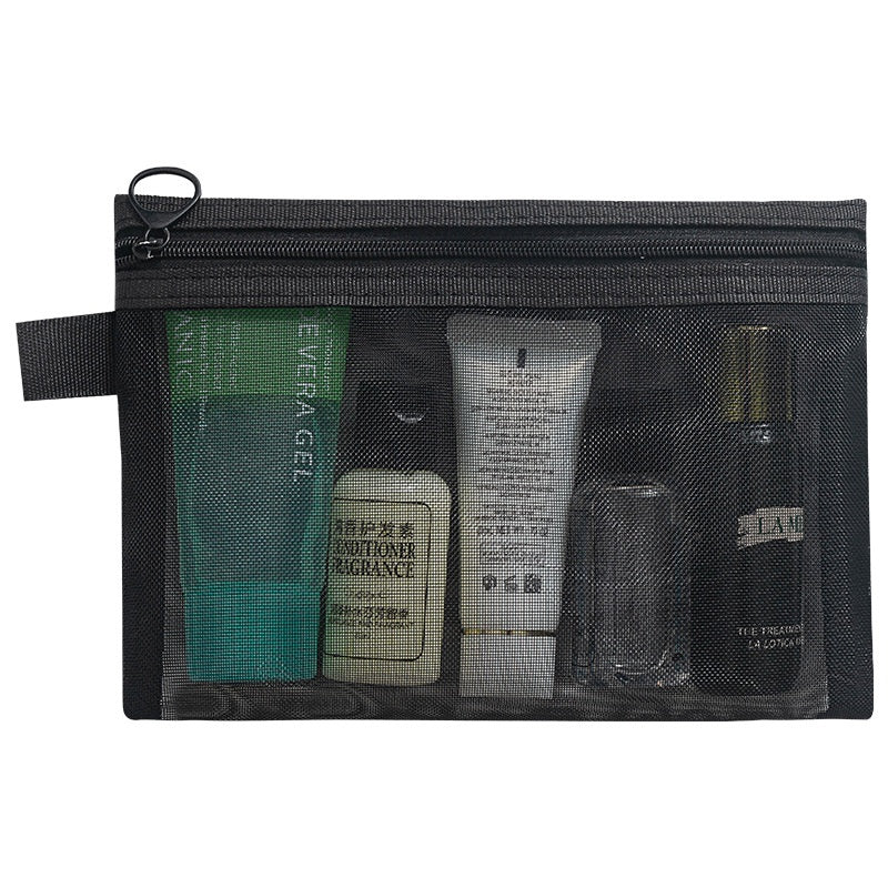 Transparent Mesh Cosmetics Storage Bag
