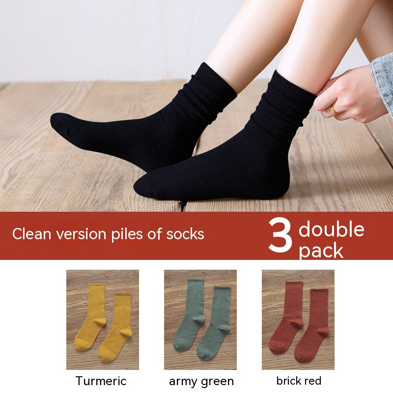 Non Pure Cotton High Tube Loafers And Socks - Fashionner