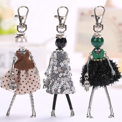 Women's Keychain Handmade Cartoon Character Handbag Pendant