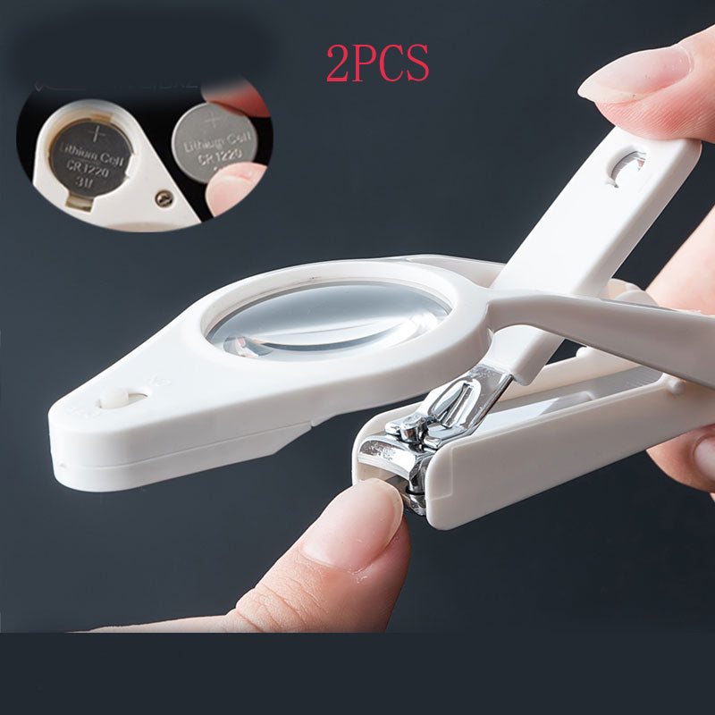 Creative Household Nail Clippers With Magnifying Glass - Fashionner