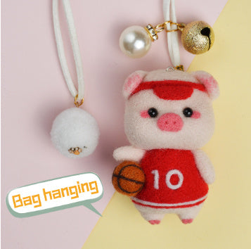 Wool Felt Poke Poke Material Bag DIY Handmade Pendant Key Chain Jewelry Accessories