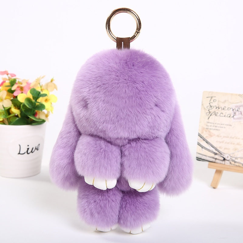 Rabbit Fur Pendant Car Key Ring Decoration