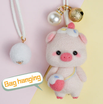 Wool Felt Poke Poke Material Bag DIY Handmade Pendant Key Chain Jewelry Accessories