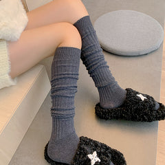 Simple Vertical Wool Stockings Fashion